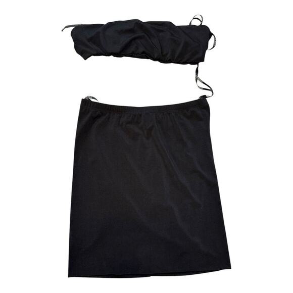 NEW Black Halo Women's 2-Piece Bandeau‎ Top & Skirt Set Black Size Medium NWT - Picture 1 of 5